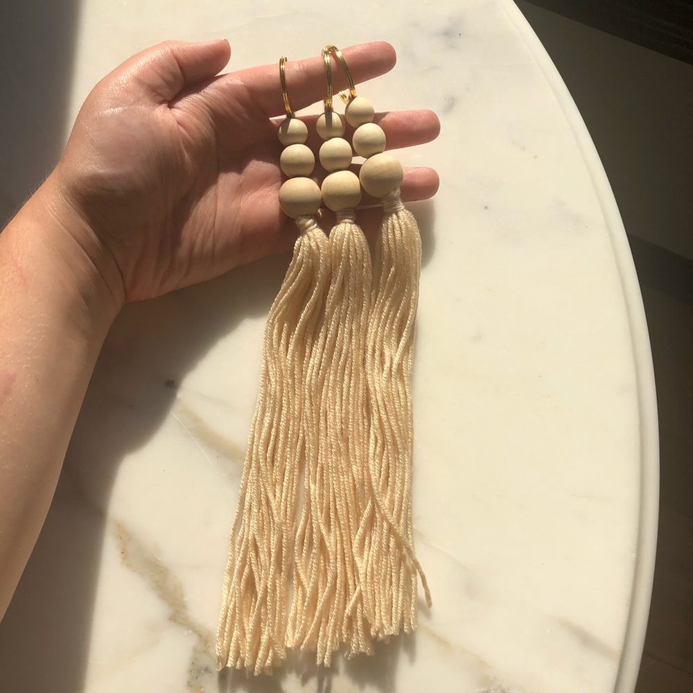 HANDMADE Sand Tassel Keychain